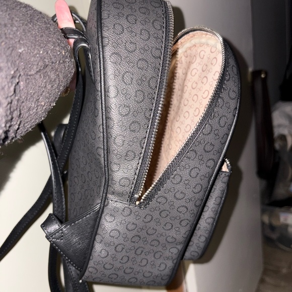GUESS Charcoal Monogram Backpack - Picture 7 of 10